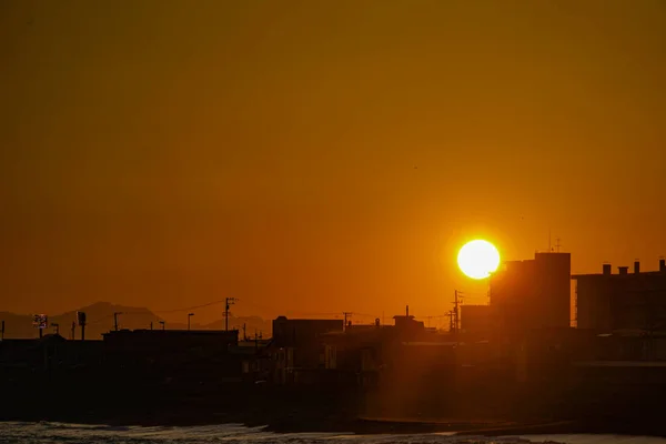 Hakodate Alacakaranlık Silueti Çekim Konumu Hokkaido — Stok fotoğraf