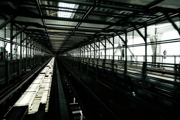 Aus Dem Autofenster Der Yurikamome Line Minato Tokio Drehort Großraum — Stockfoto