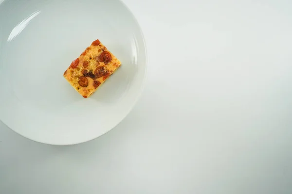 Brownie Con Plato Blanco Ubicación Del Tiroteo Yokohama City Kanagawa — Foto de Stock