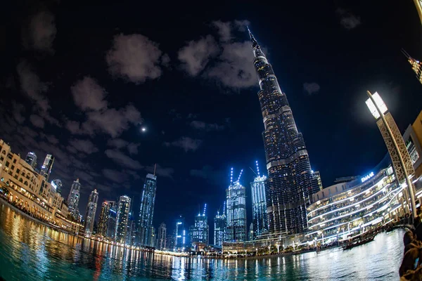 Burjuca Rifhana Night Scene Émirats Arabes Unis Lieu Tournage Dubaï — Photo