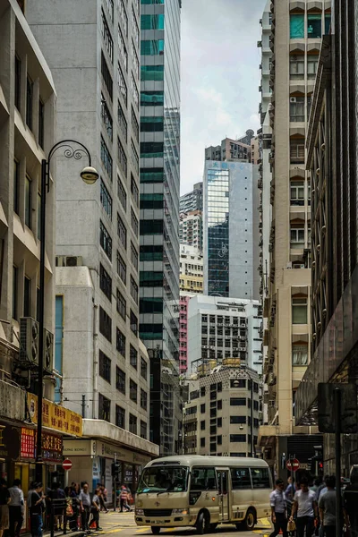 Imagen Hong Kongs Edificio Gran Altura Ubicación Del Disparo Hong — Foto de Stock