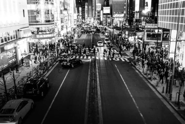 Shinjuku Şehir Merkezinin Ulaşımı Çekim Yeri Tokyo Büyükşehir Bölgesi — Stok fotoğraf