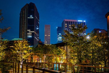 Azabudai Hills night view of buildings
