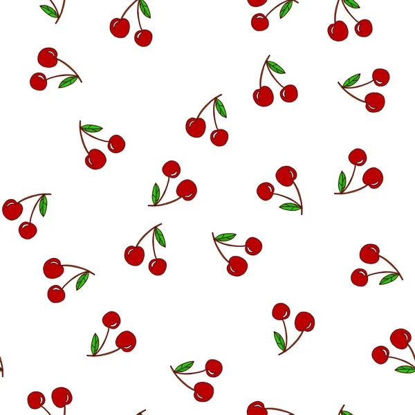 Vector illustration. seamless pattern of cherries Vector Graphics