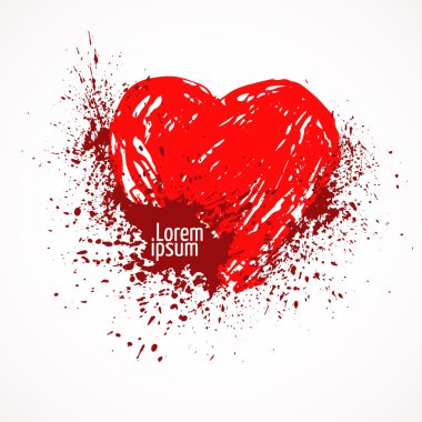 Grunge afiş mürekkep lekeleri ile