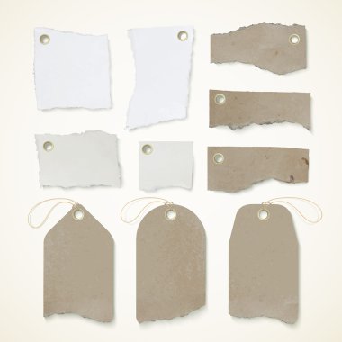 Kağıt etiket kümesi