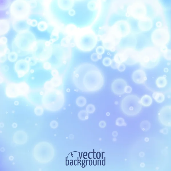 Fondo azul con luz y brillo — Vector de stock