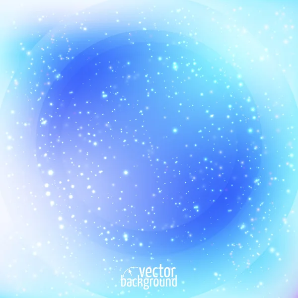 Espaço azul abstrato com estrelas — Vetor de Stock