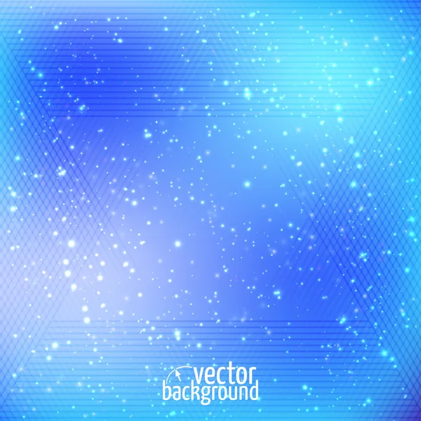Abstract blue space with stars — Stock Vector