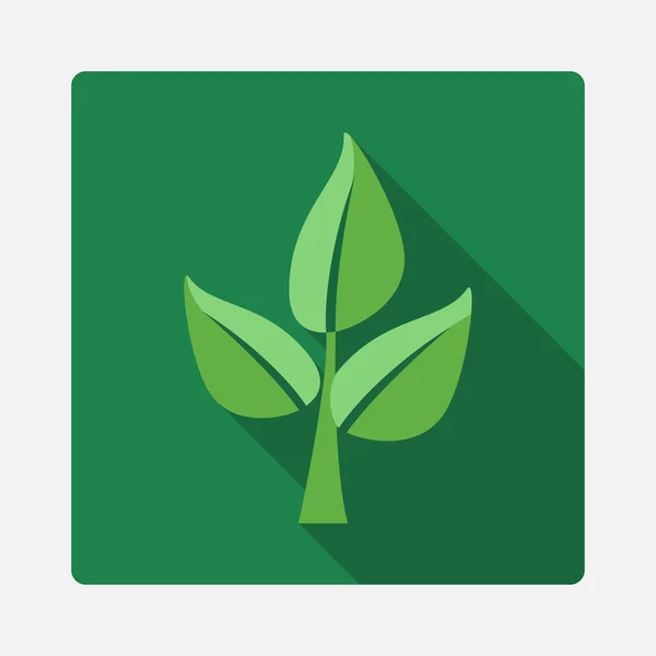 Groen blad pictogram — Stockvector