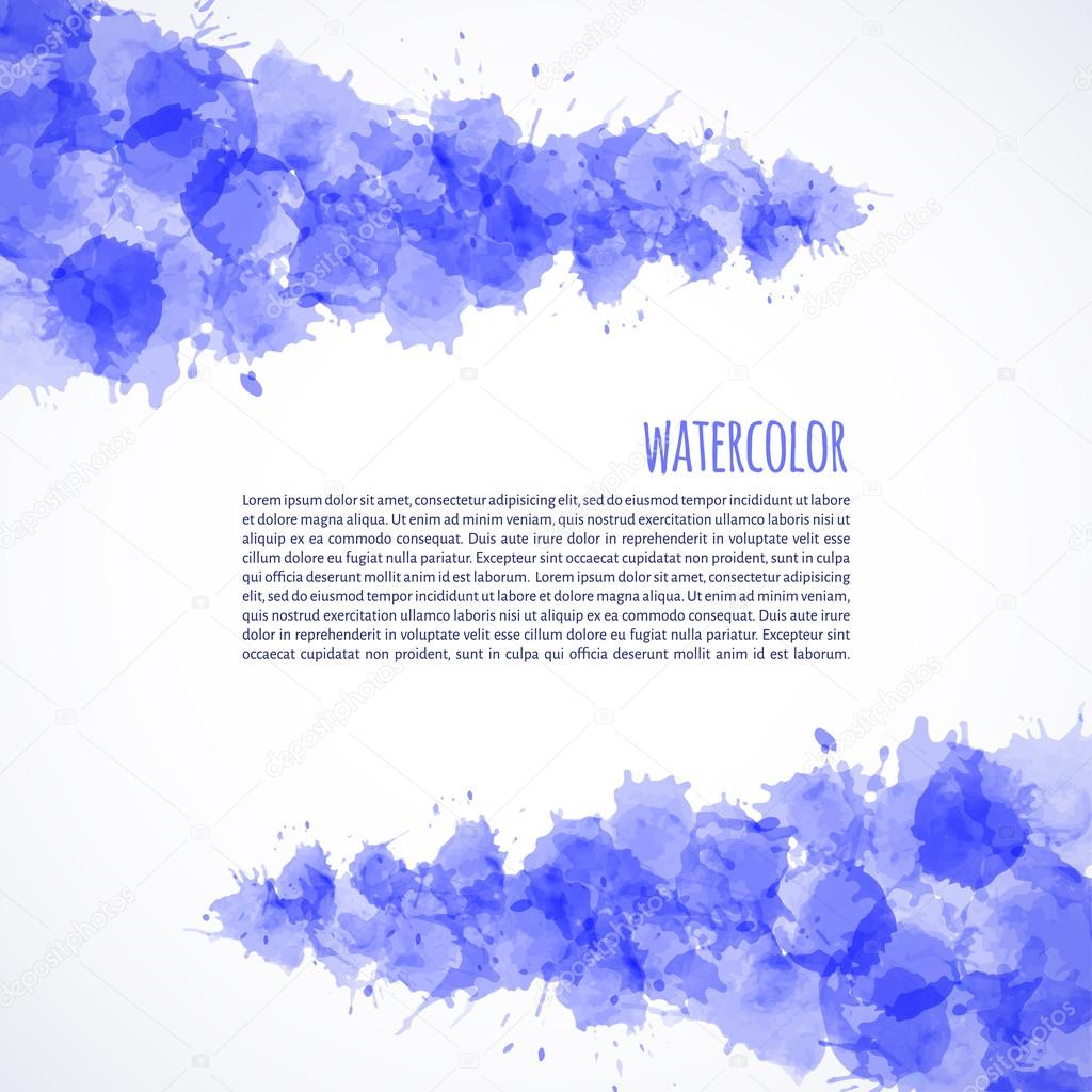 Abstract watercolor background with text
