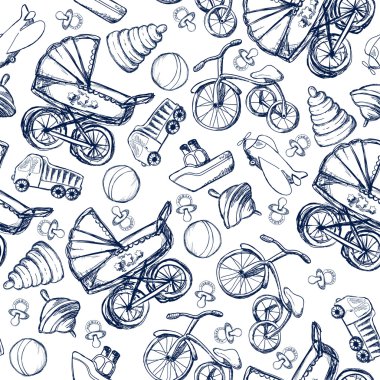 Oyuncaklar çocuklar için seamless modeli