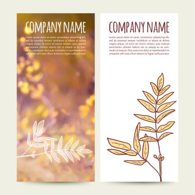 Dikey sonbahar afiş kümesi