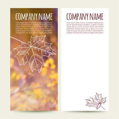 Dikey sonbahar afiş kümesi