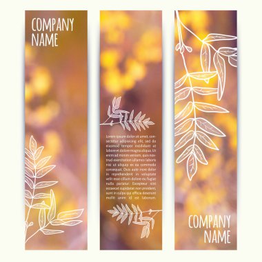 Dikey sonbahar afiş kümesi