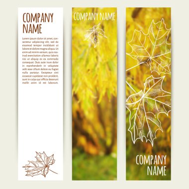 Dikey sonbahar afiş kümesi