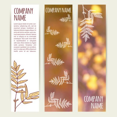 Dikey sonbahar afiş kümesi