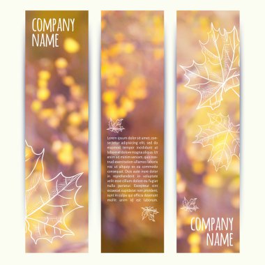 Dikey sonbahar afiş kümesi