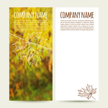 Dikey sonbahar afiş kümesi