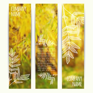 Dikey sonbahar afiş kümesi