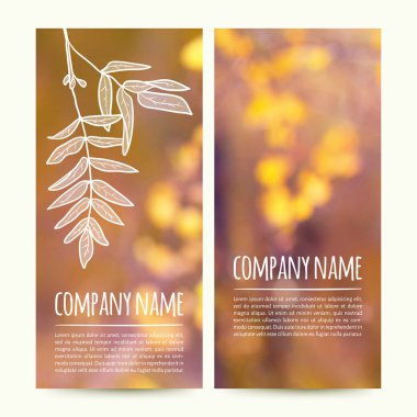 Dikey sonbahar afiş kümesi