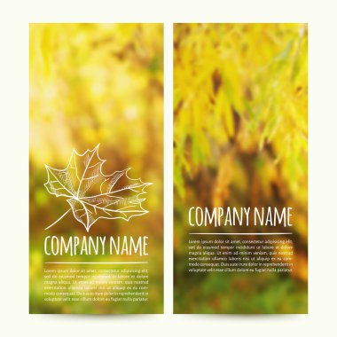 Dikey sonbahar afiş kümesi