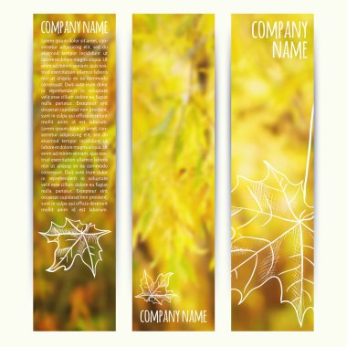 Dikey sonbahar afiş kümesi