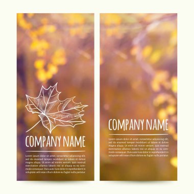 Dikey sonbahar afiş kümesi