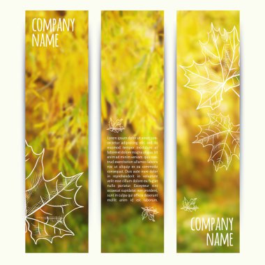 Dikey sonbahar afiş kümesi