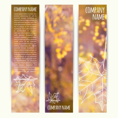 Dikey sonbahar afiş kümesi