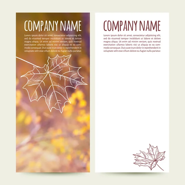 Dikey sonbahar afiş kümesi