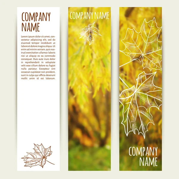 Dikey sonbahar afiş kümesi