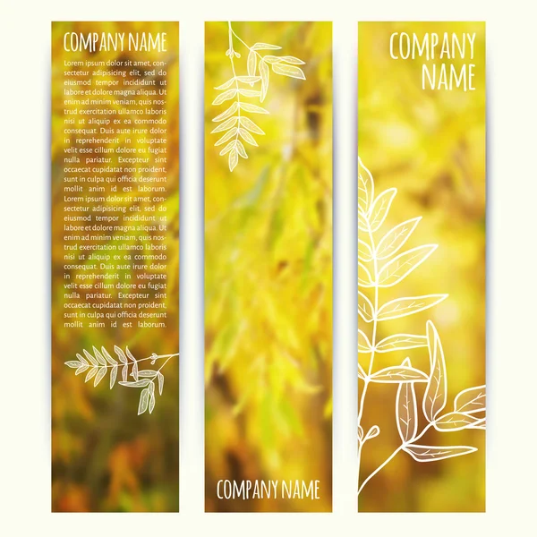 Set of vertical autumn banners — Stock Vector