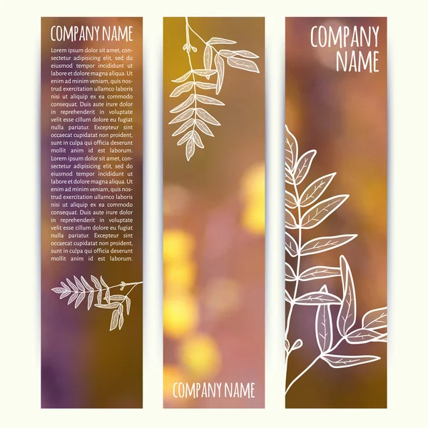 Dikey sonbahar afiş kümesi