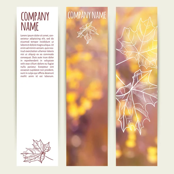 Dikey sonbahar afiş kümesi