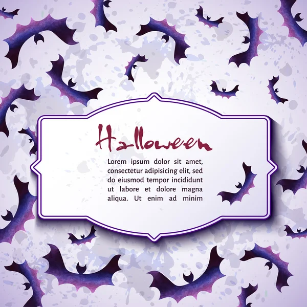 Carta per Halloween con macchie e spruzzi — Vettoriale Stock