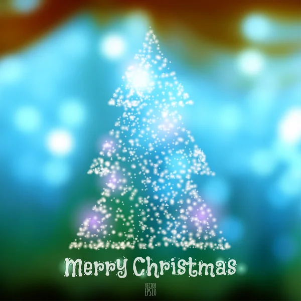 Árvore de Natal dos elementos luminosos — Vetor de Stock