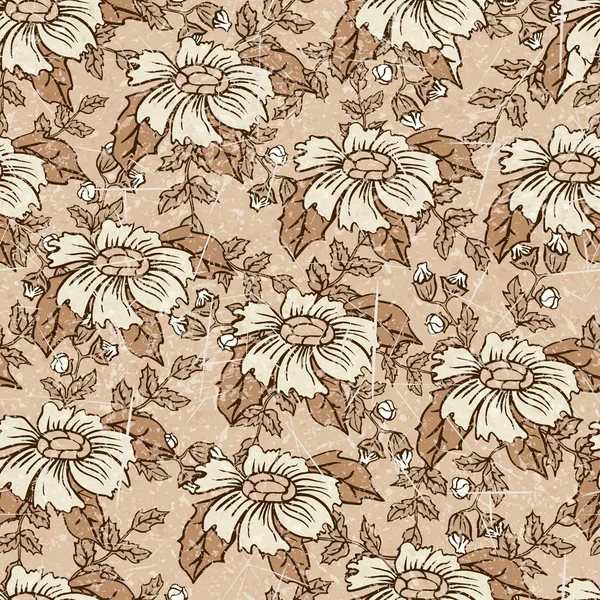 Seamless doodle floral pattern — Stock Vector