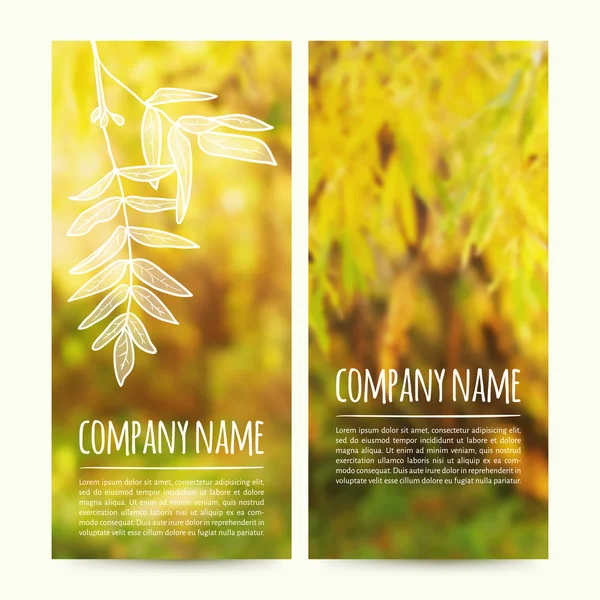 Set of vertical autumn banners — Stock Vector