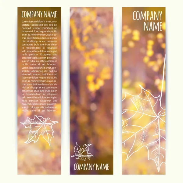 Dikey sonbahar afiş kümesi