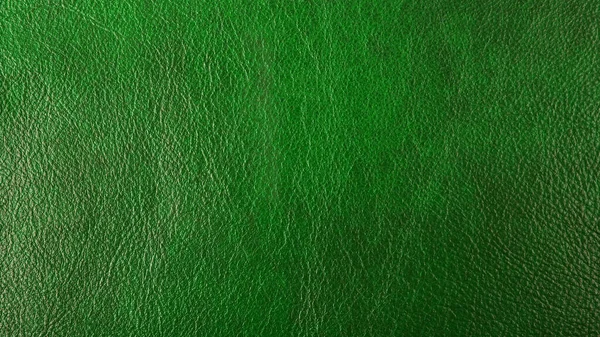 Genuine Green Cattle Leather Texture Background Macro Photo — Stock Photo, Image