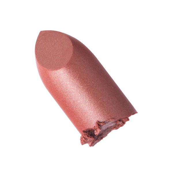 Knip Roze Lippenstift Geïsoleerd Witte Backgroun — Stockfoto