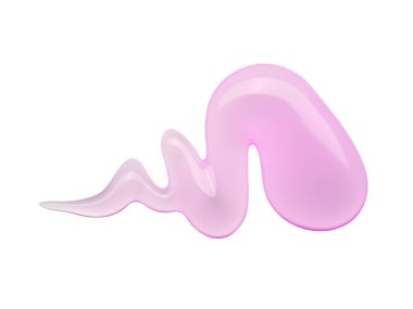 Beyaz arkaplanda izole edilmiş pembe duş jeli örneği