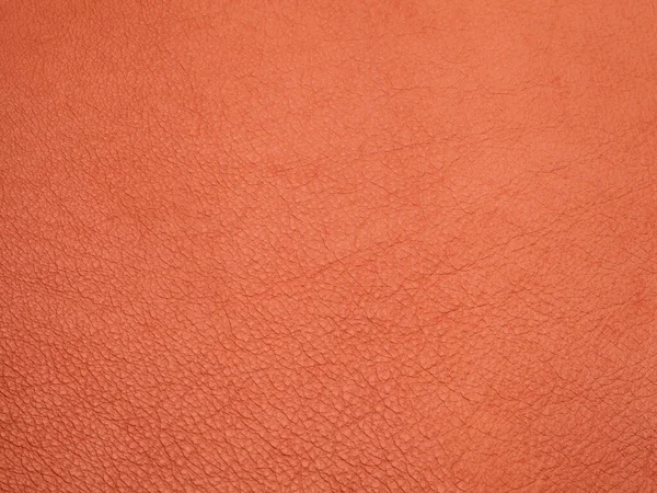 真正的橙色牛皮革纹理背景 宏观照片 — 图库照片