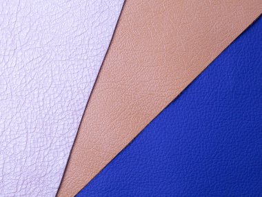 Farklı renkler, doğal deri doku örnekleri. 