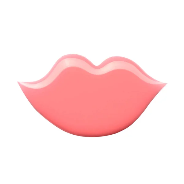 Blok Van Roze Lippen Vormige Nagellak Geïsoleerd Witte Achtergrond Een — Stockfoto