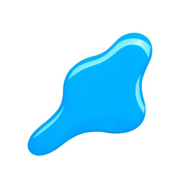 Beyaz arka planda izole edilmiş mavi oje lekeleri. Makro fotoğraf. Üst görünüm