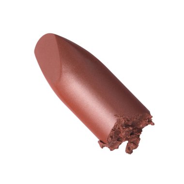 Beyaz arkaplanda izole edilmiş pastel pembe ruju kes