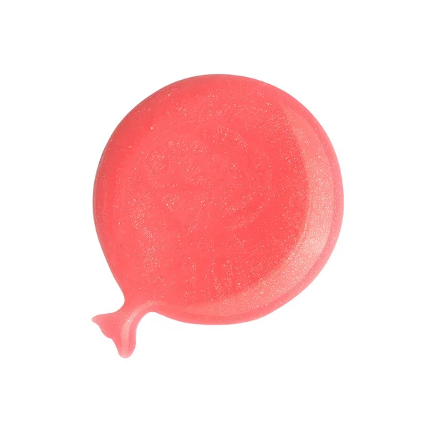 Blok Van Roze Ballon Vormige Nagellak Geïsoleerd Witte Achtergrond Een — Stockfoto