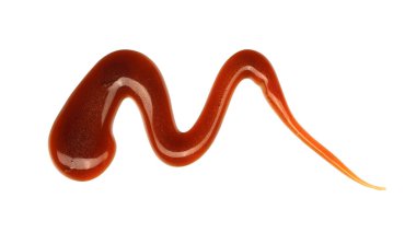 Beyaz arka planda koyu turuncu oje lekeleri var. Fotoğraf. Üst görünüm